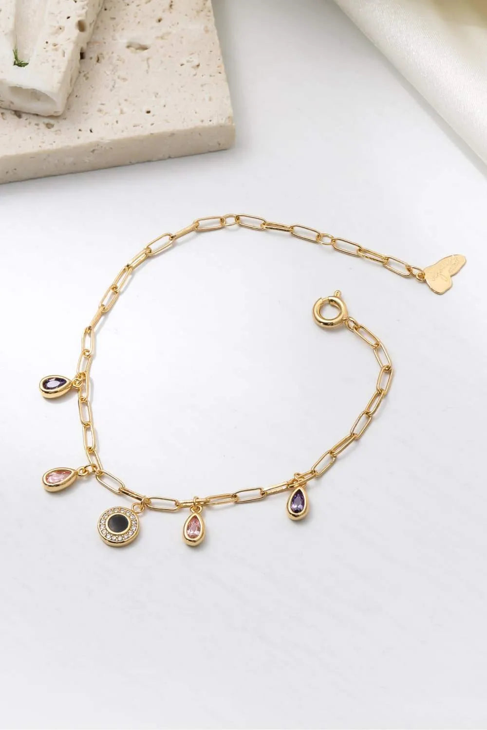 Graceful Stardom Multi-Charm Bracelet Gold One Size Bracelets - Tophatter Daily Deals